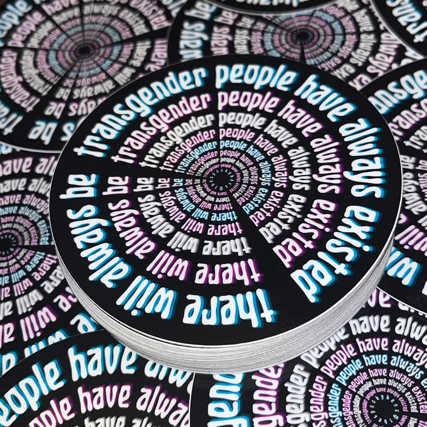 Transgender Past and Future Circle Sticker