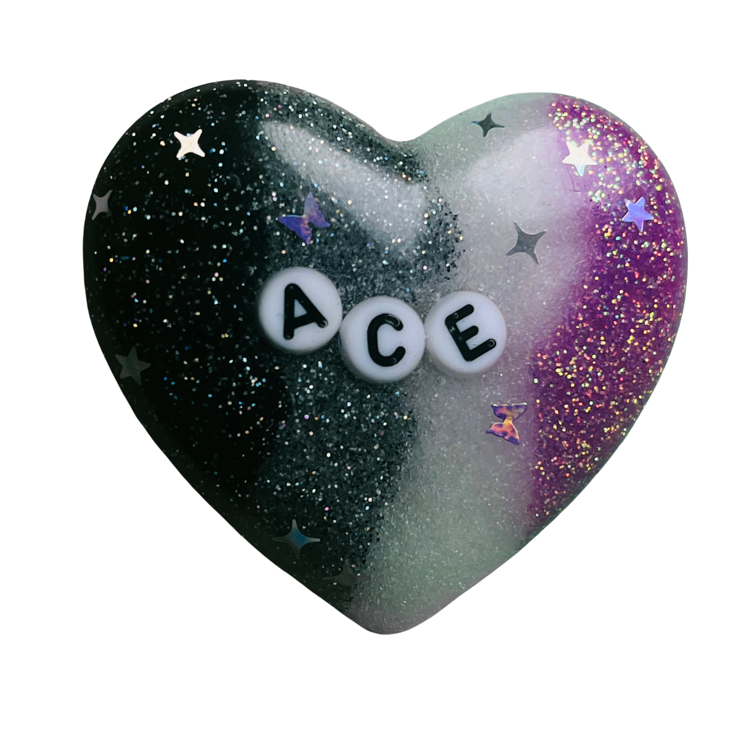 Ace Resin Heart Pin