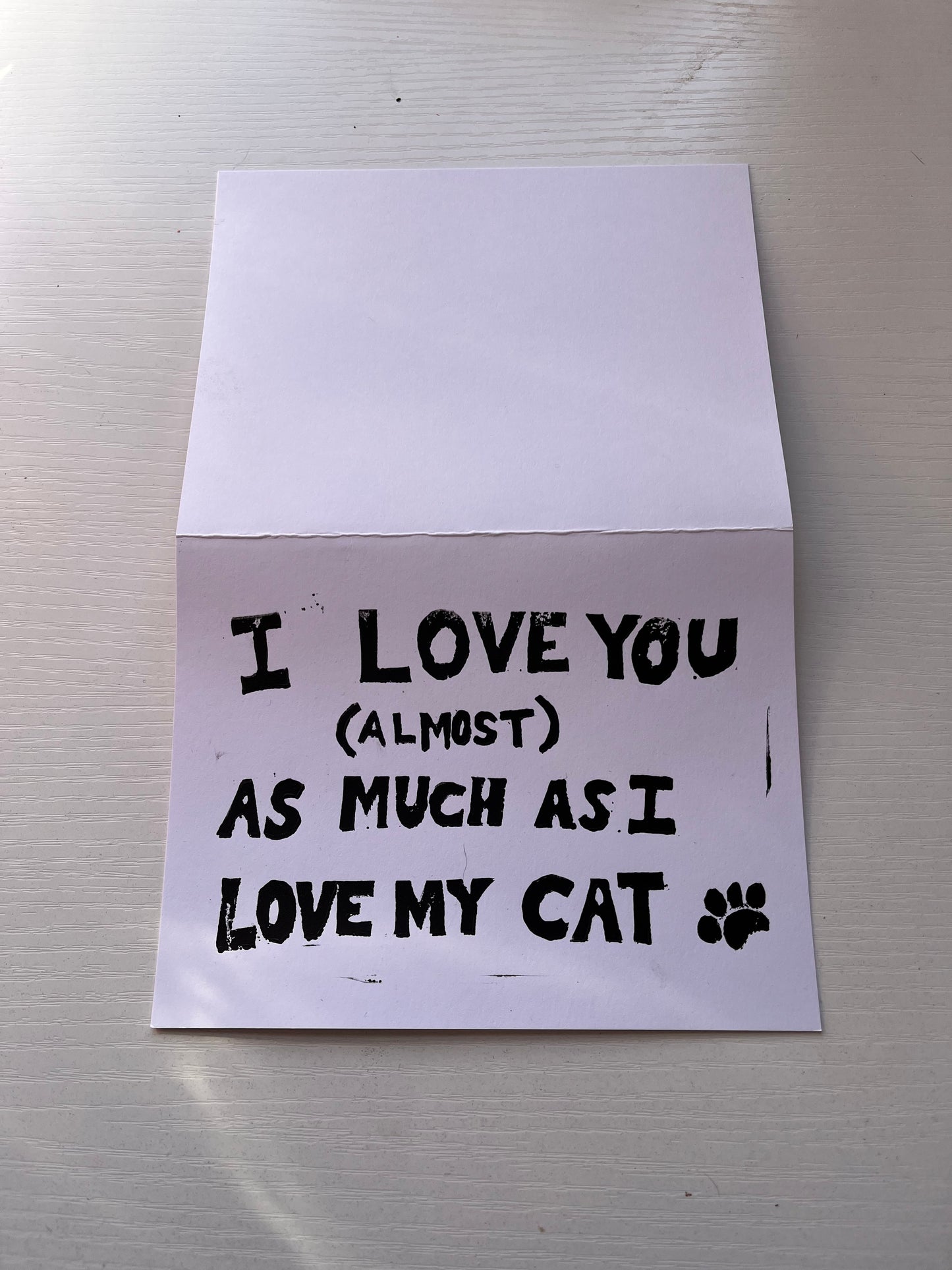 I Love You As Much As I Love My Cat Greeting Card