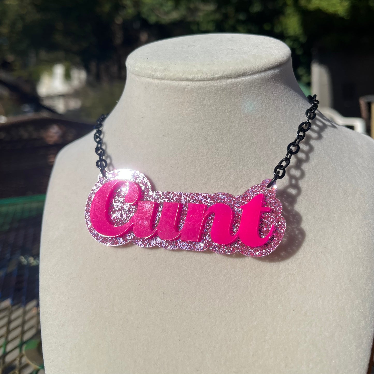 Sparkly Glittery Cunt Necklace