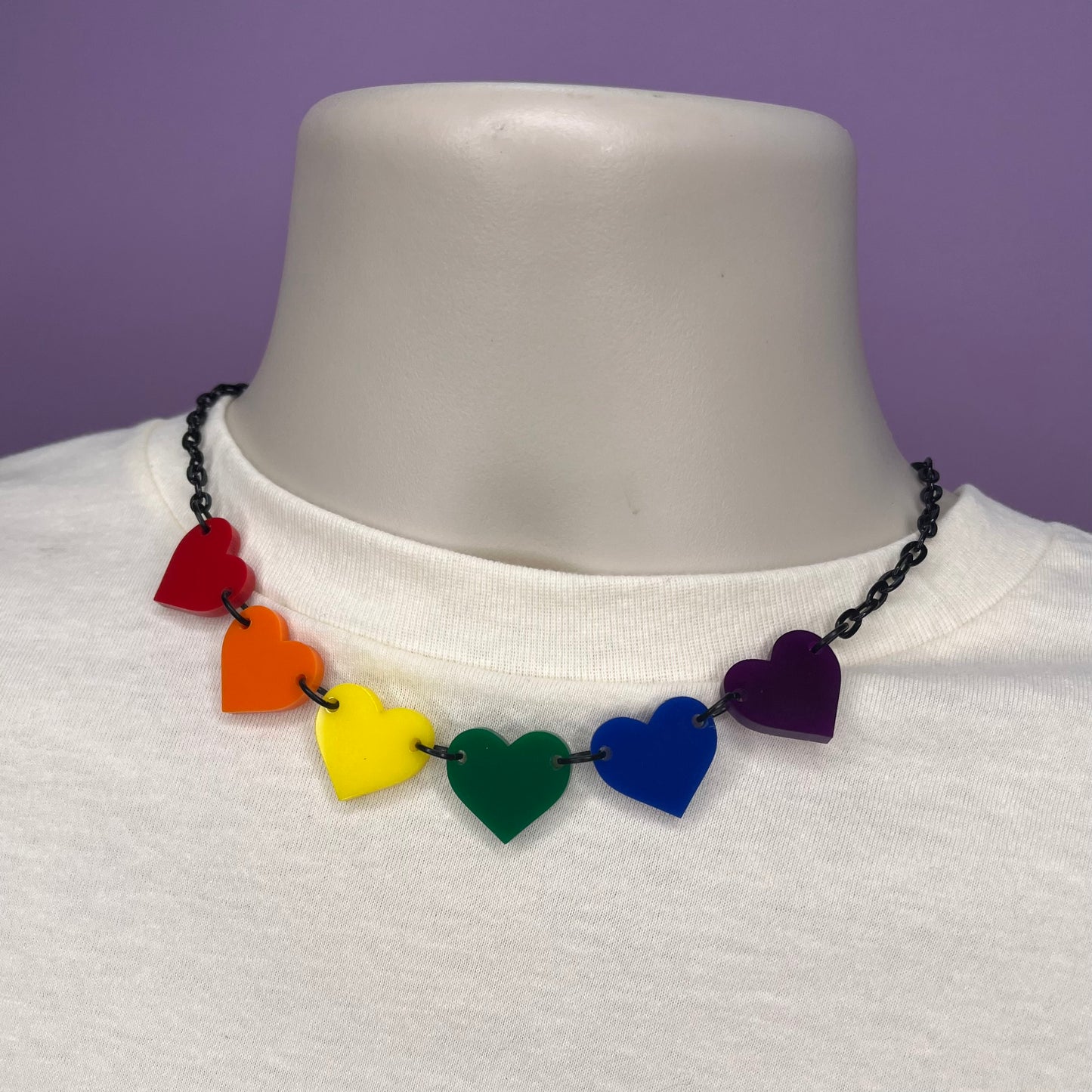 Rainbow Heart Necklace