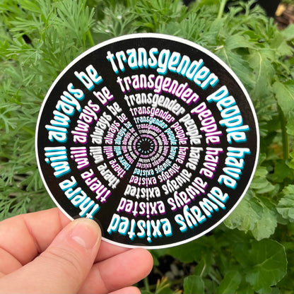 Transgender Past and Future Circle Sticker