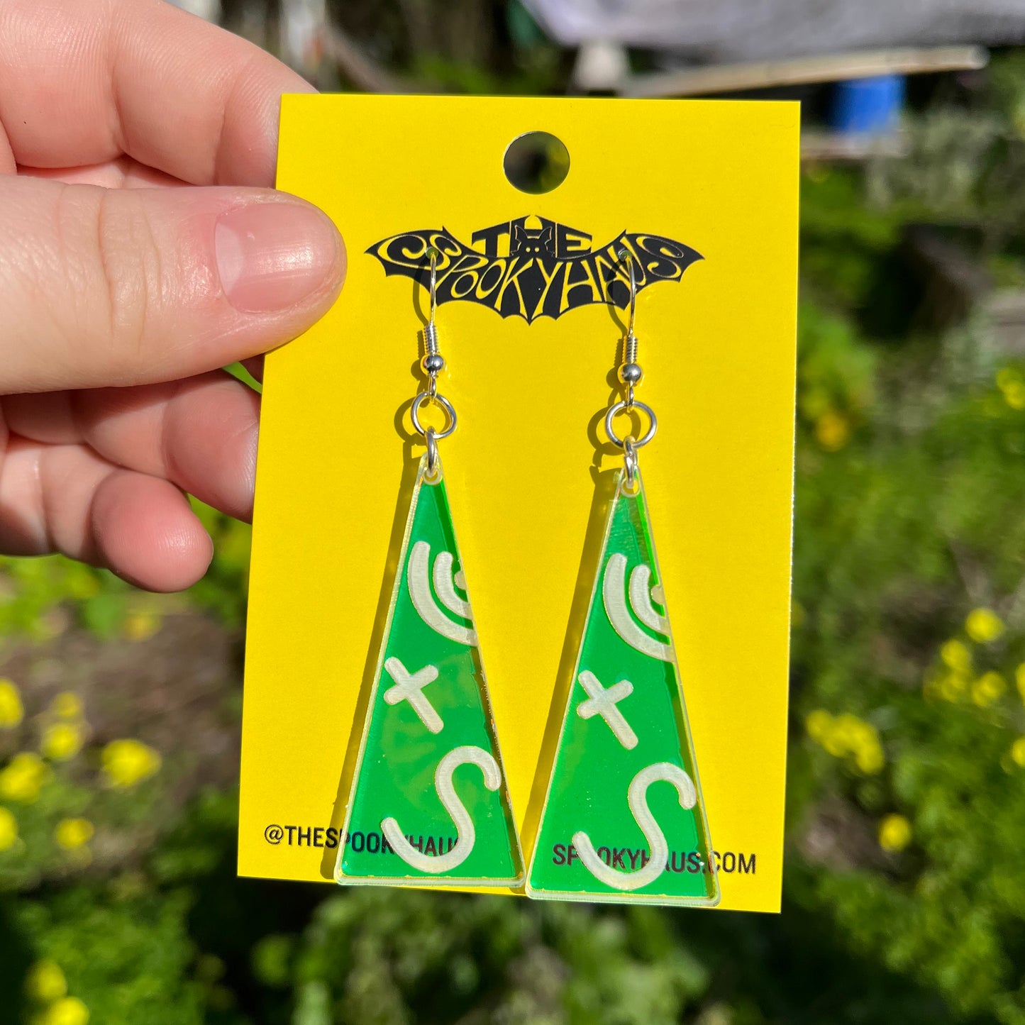 90's Iridescent Triangle Earrings