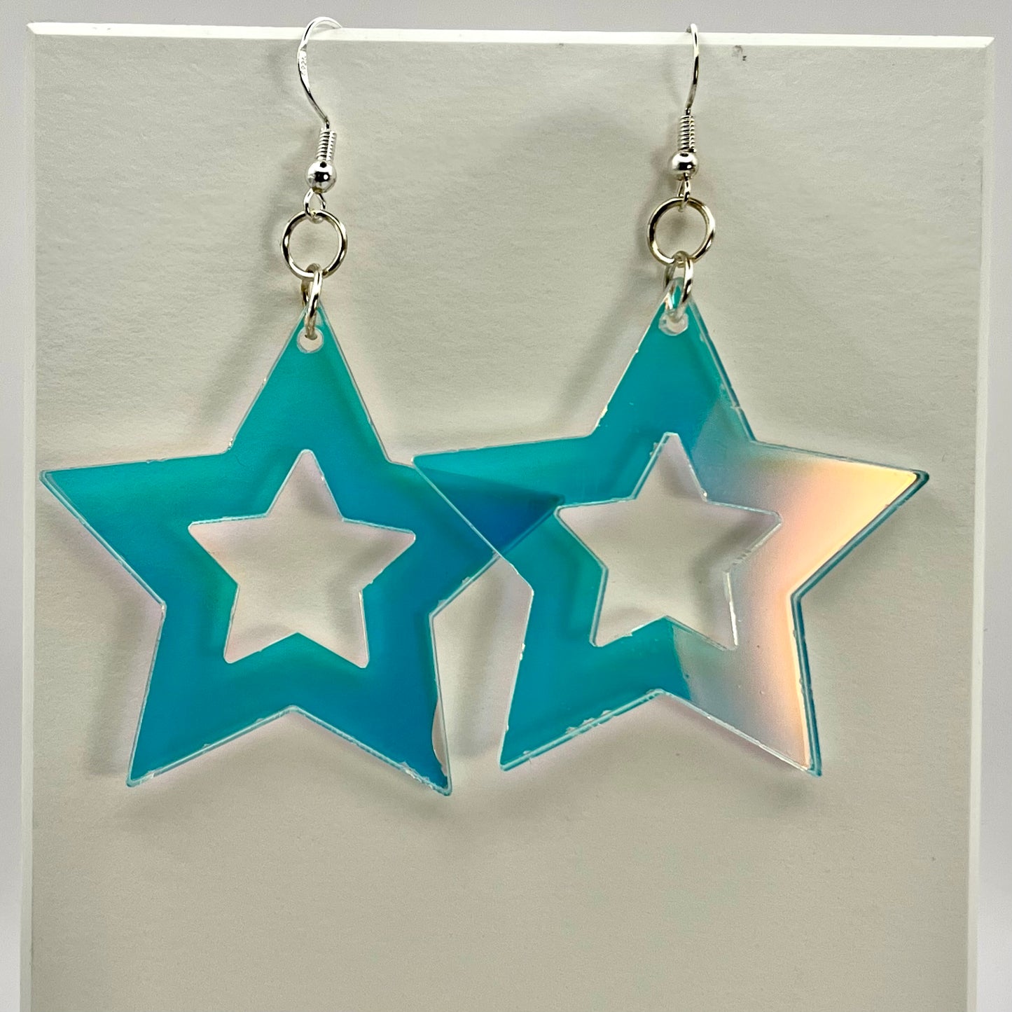 Iridescent Star Earrings