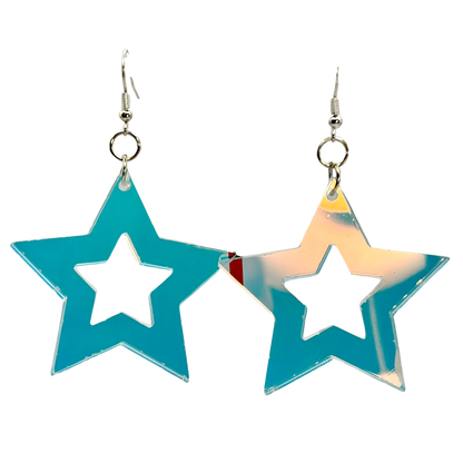 Iridescent Star Earrings