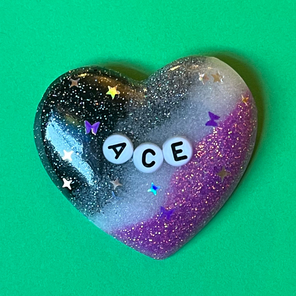 Ace Resin Heart Pin