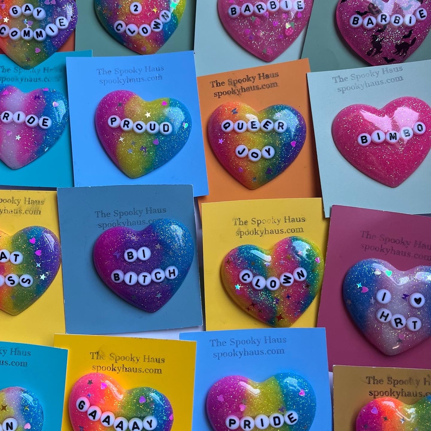 "GAAAAY" Resin Heart Pin