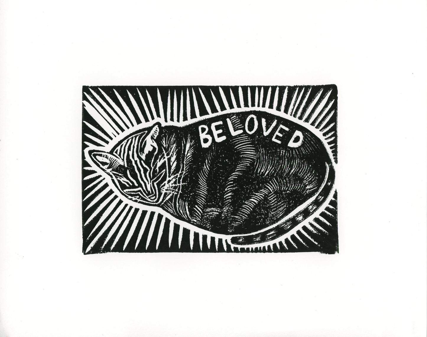 Beloved Lino Print