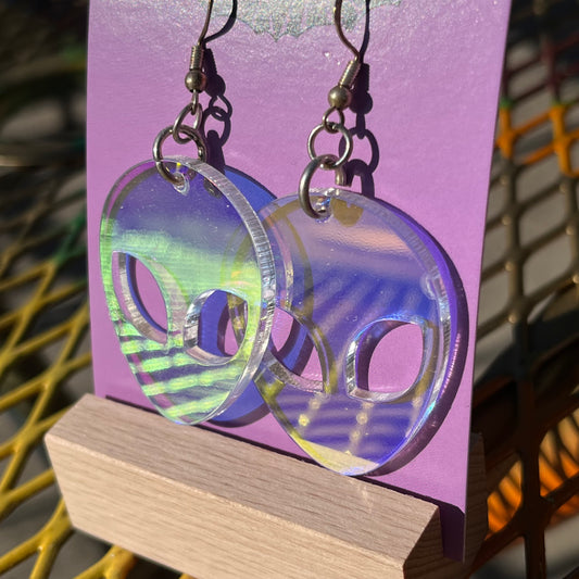 Iridescent Alien Earrings