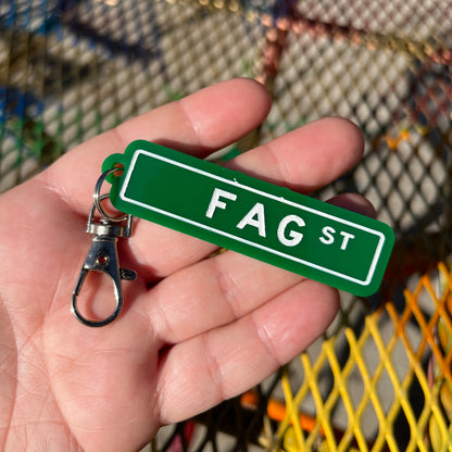 Fag Street Keychain