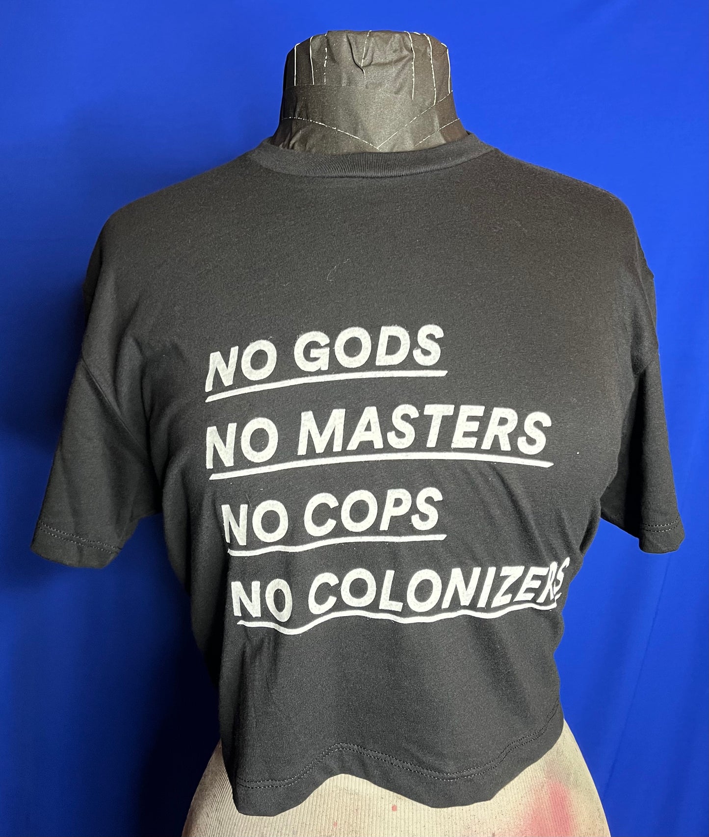 No Gods No Masters Black Crop Top