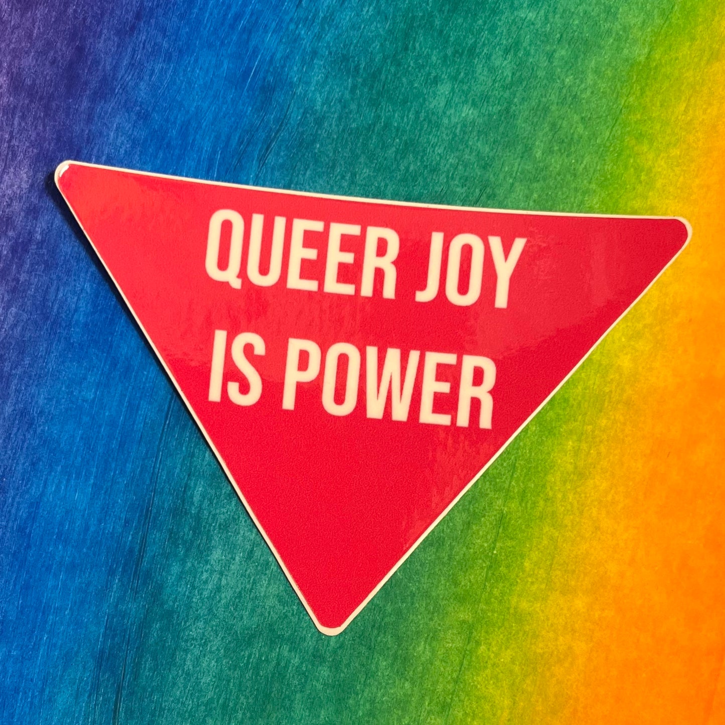 Queer Joy Pink Triangle Sticker
