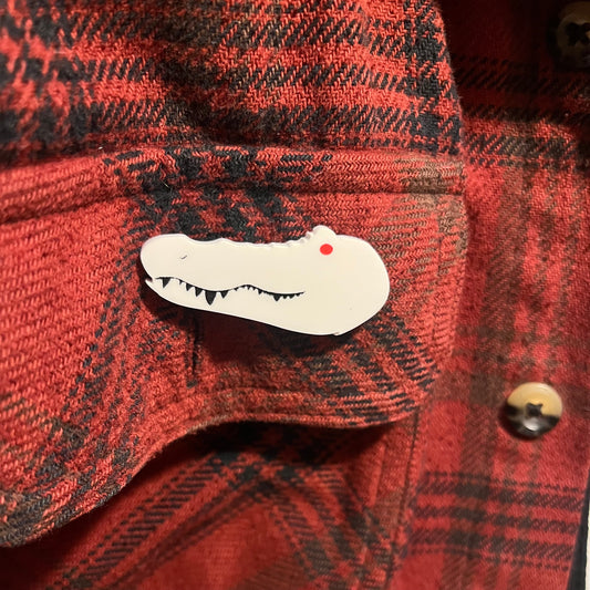 Claude The Albino Aligator Pin