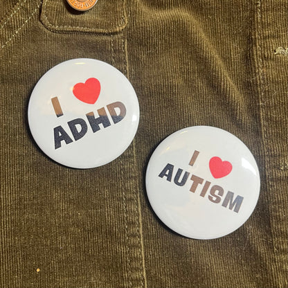 I <3 Autism Button