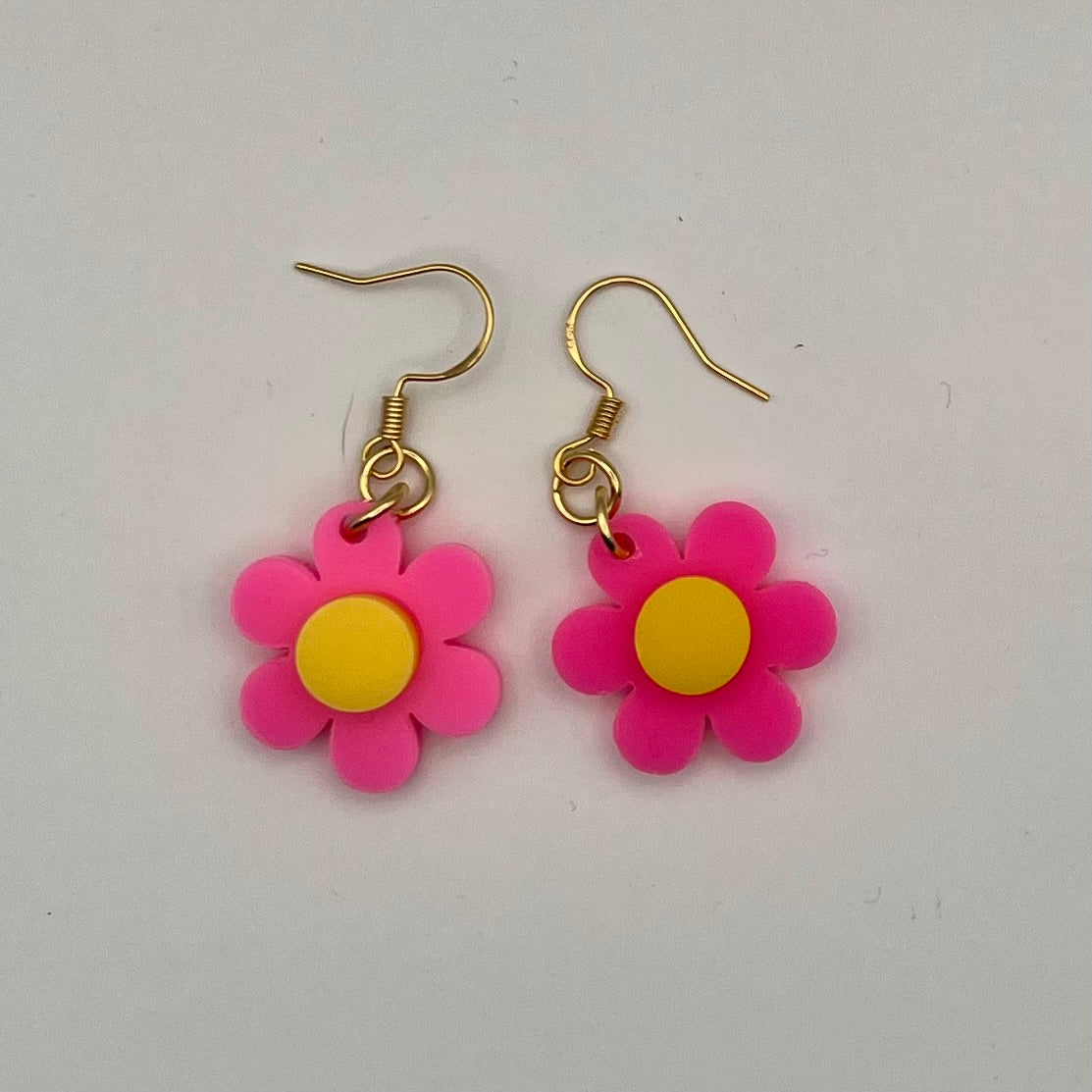 Mini Flower Drop Earrings