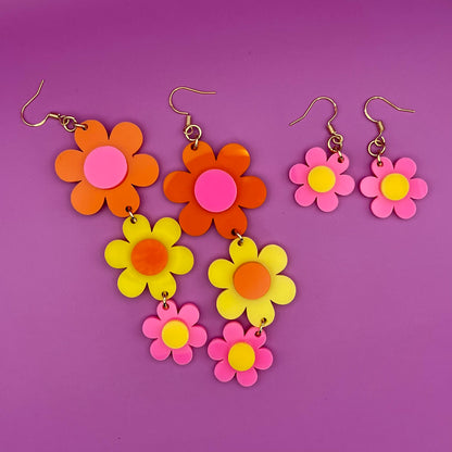 Mini Flower Drop Earrings