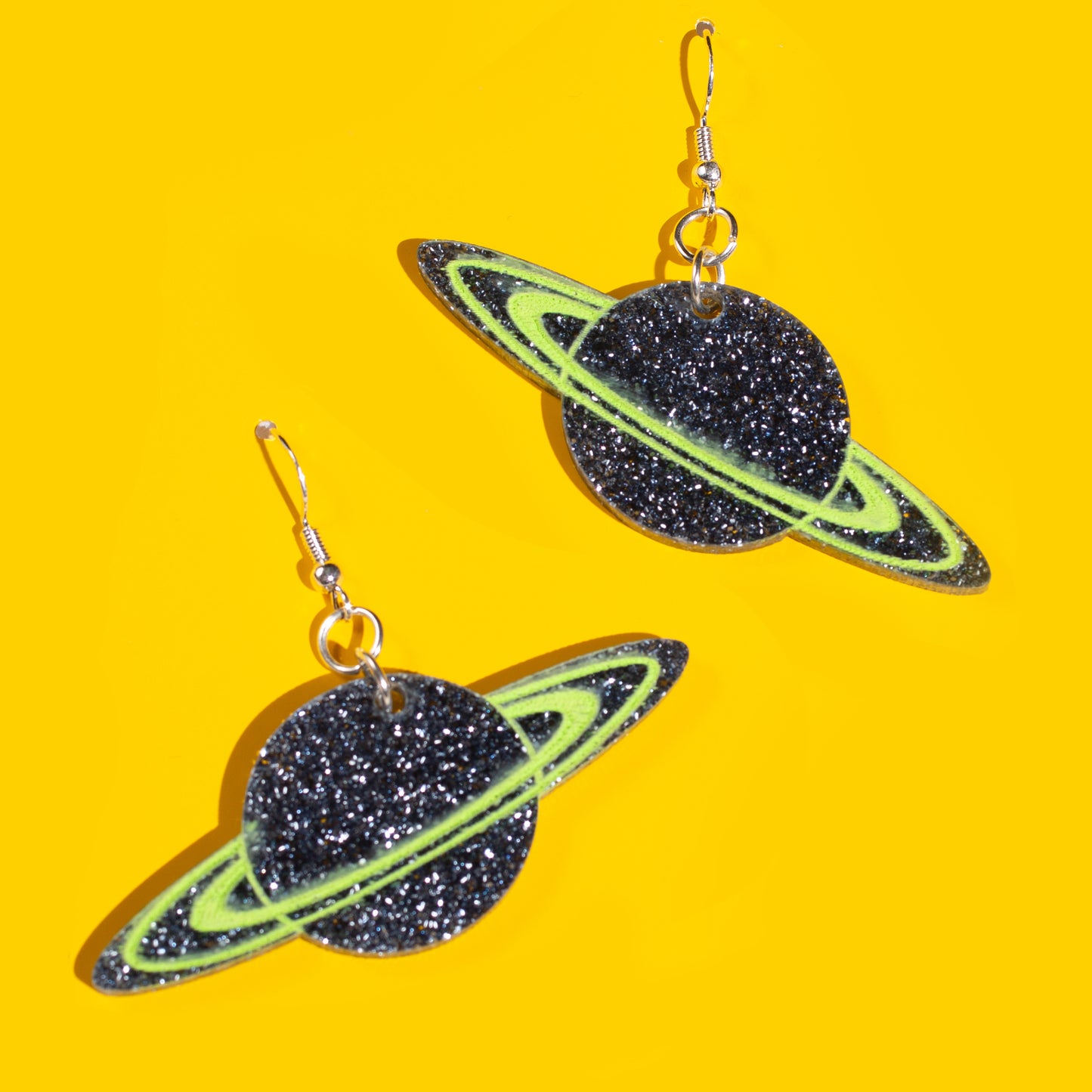 Sparkly Saturn Earrings