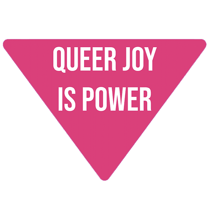 Queer Joy Pink Triangle Sticker