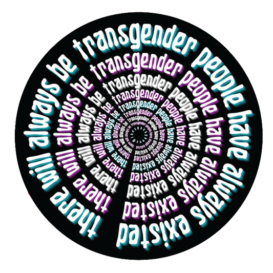 Transgender Past and Future Circle Sticker