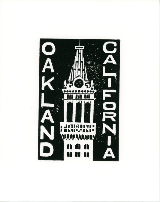 Oakland Lino print
