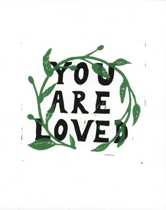 You Are Loved Lino Print