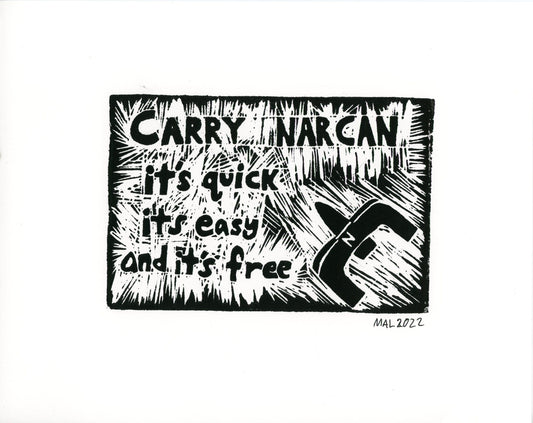 Carry Narcan Lino Print